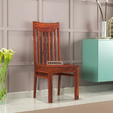 Moon Solid Sheesham Wood Chair (Natural Finish)